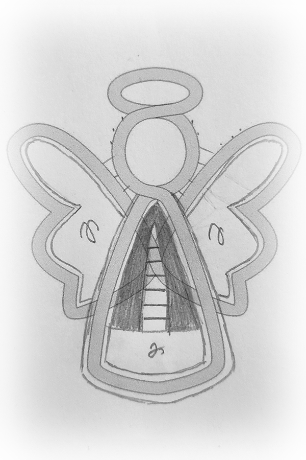 angelček med delom